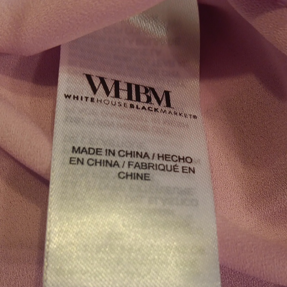NWT! White House Black Market Lavender Romantic Lace Trim Blouse - Picture 11 of 15